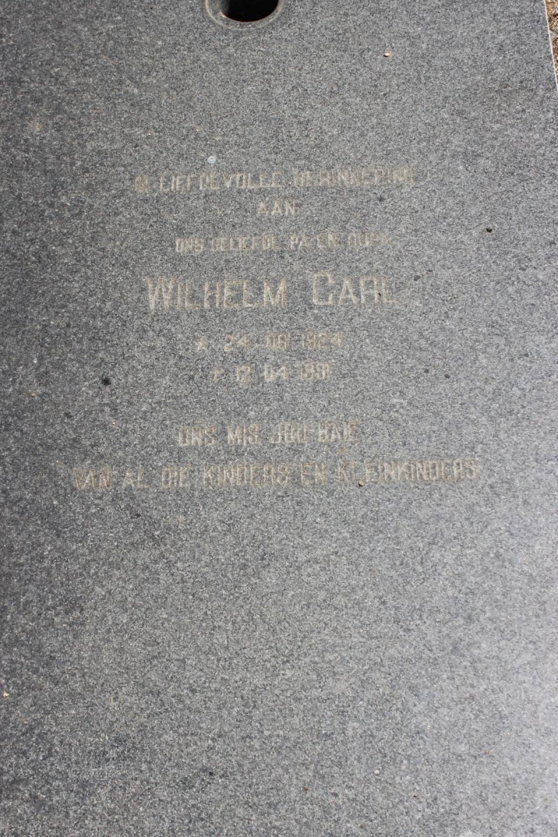 ? Wilhelm Carl 1924-1991