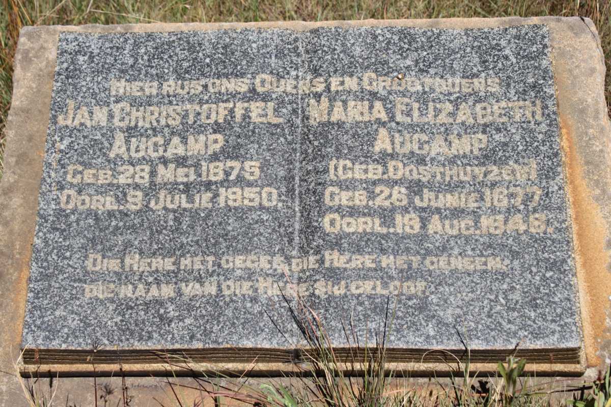 AUCAMP Jan Christoffel 1875-1950 &amp; Maria Elizabeth OOSTHUIZEN 1877-1948