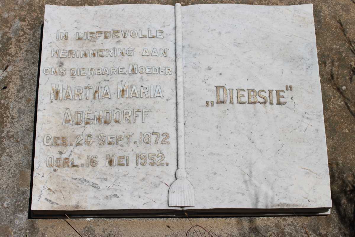 ADENDORFF Martha Maria 1872-1952