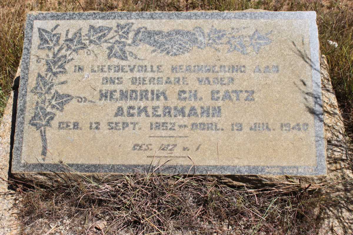 ACKERMANN Hendrik C.H. Catz 1852-1940