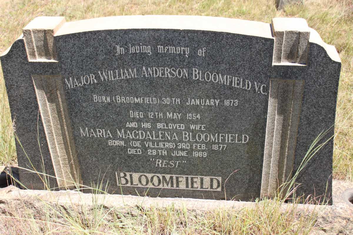 BLOOMFIELD William Anderson 1873-1954 &amp; Maria Magdalena DE VILLIERS 1877-1969