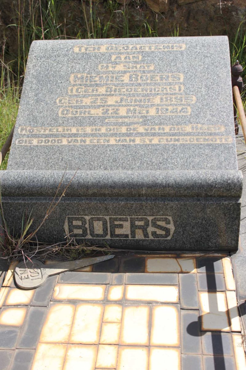 BOERS Miemie nee DIEDERICKS 1895-1944