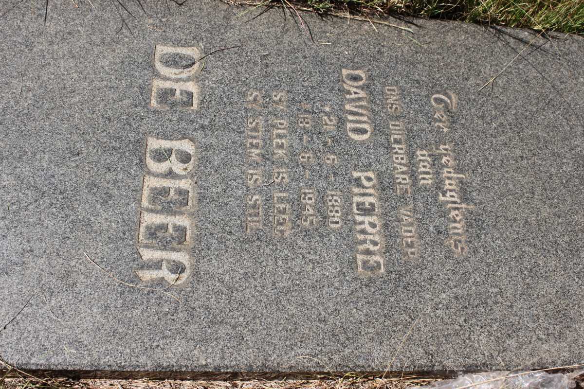BEER David Pierre, de 1880-1945