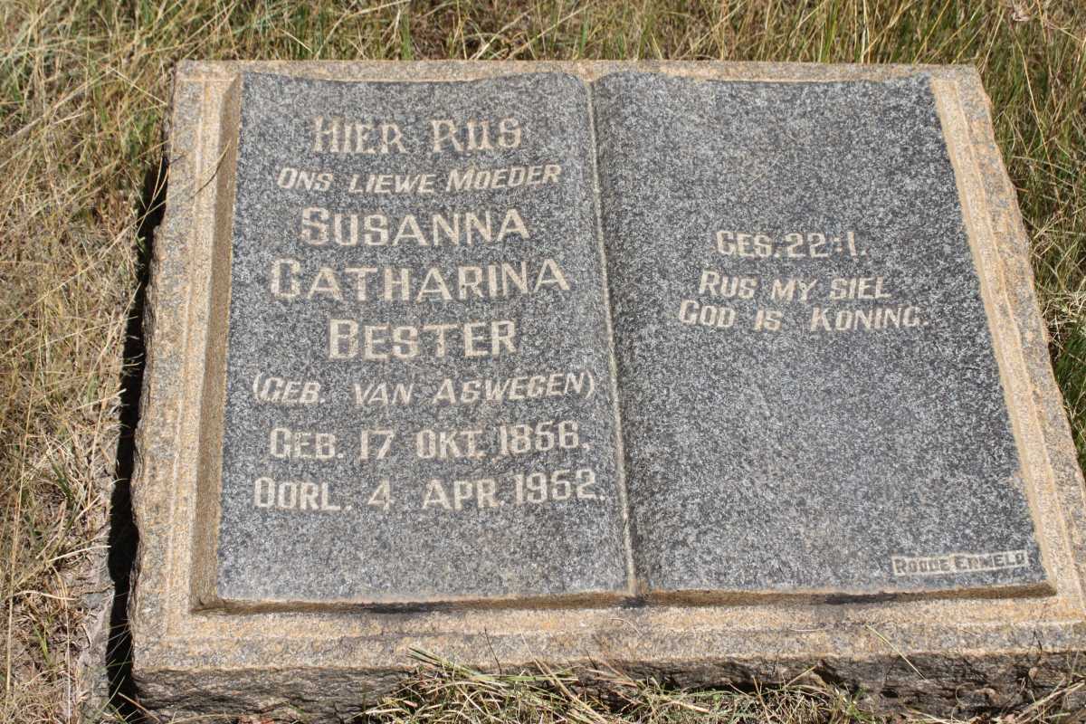 BESTER Susanna Catharina VAN ASWEGEN 1856-1952