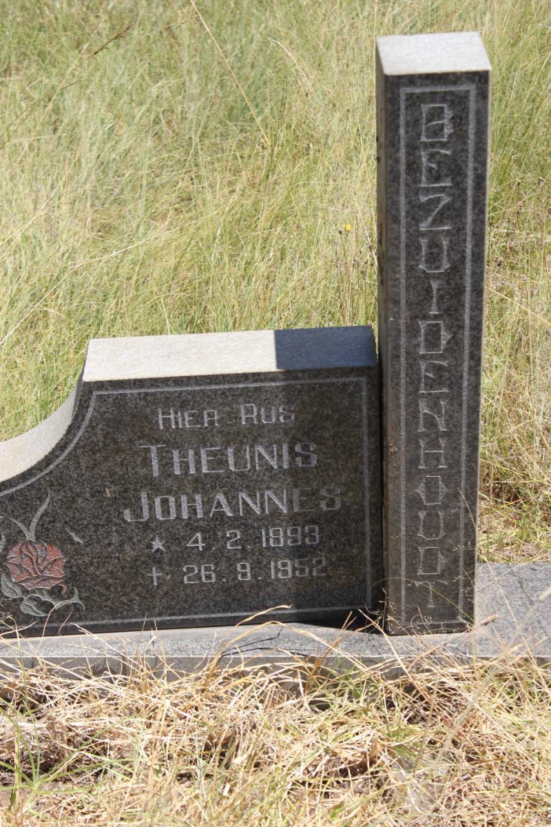 BEZUIDENHOUT Theunis Johannes 1893-1952