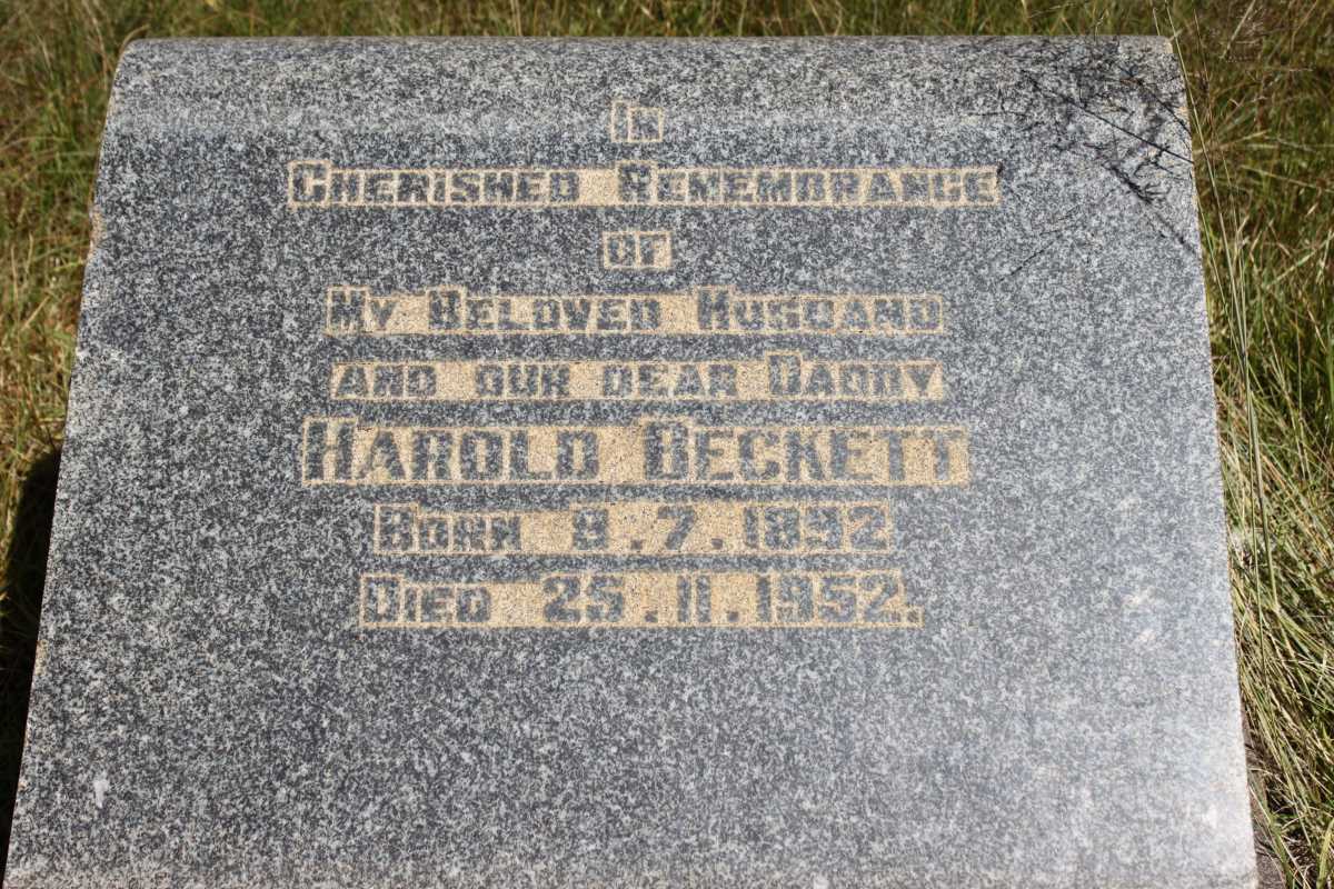 BECKETT Harold 1892-1952