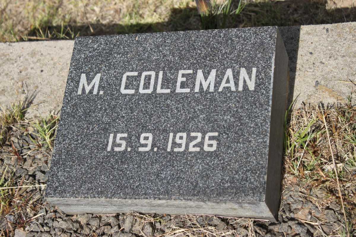 COLEMAN M. -1926