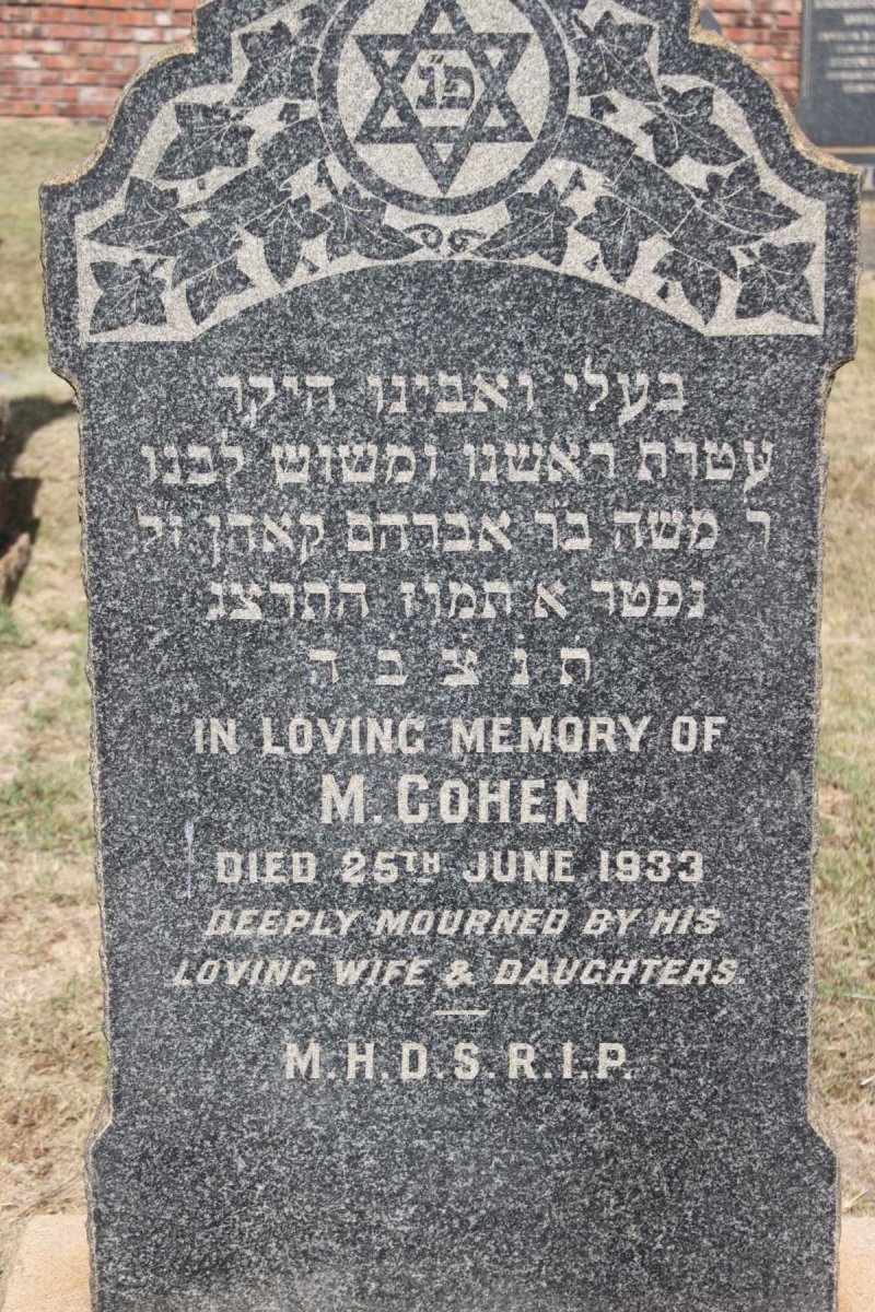 COHEN M.  -1933