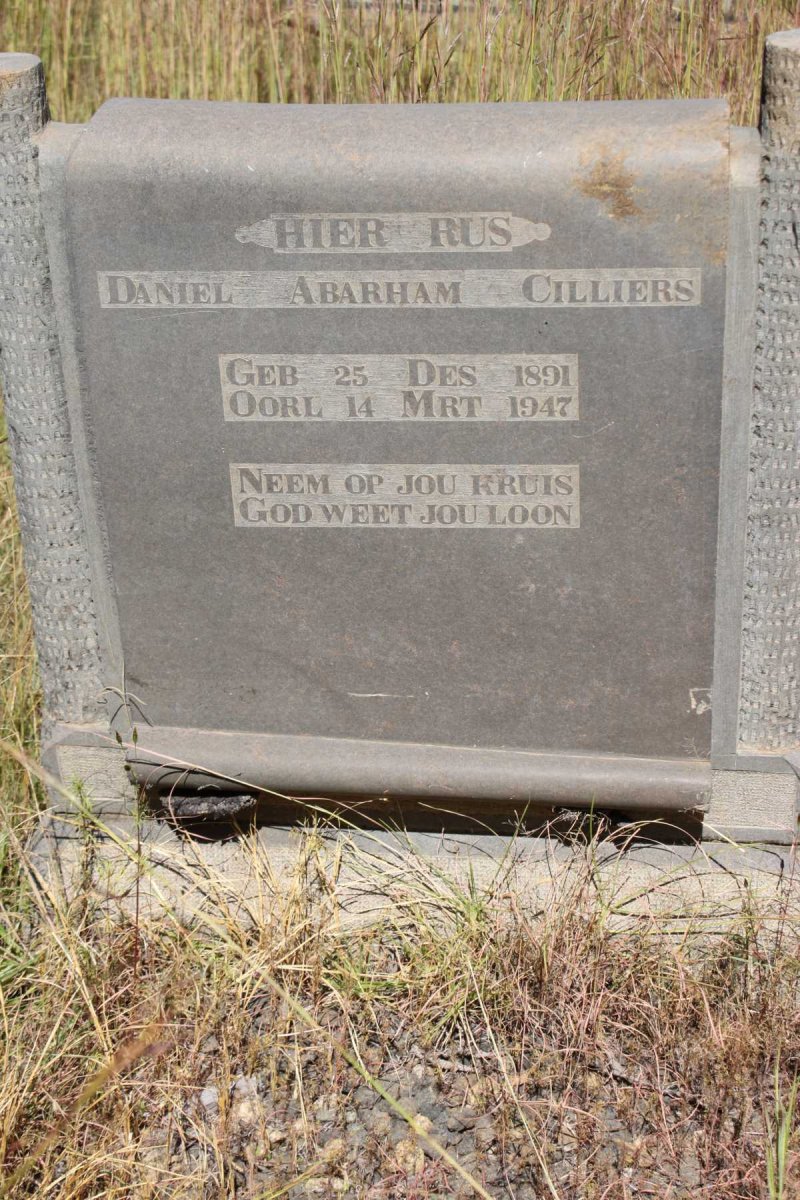 CILLIERS Daniel Abarham 1891-1947
