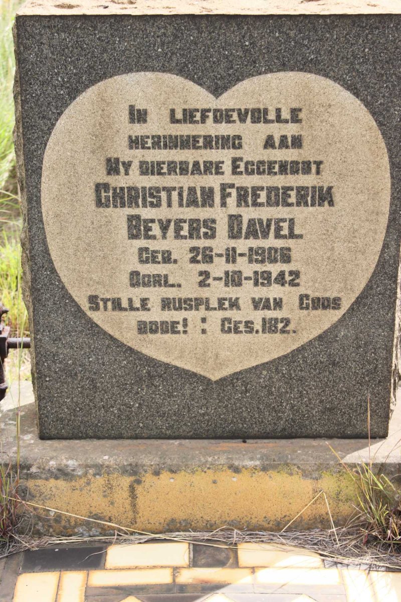 DAVEL Christian Frederik Beyers 1906-1942