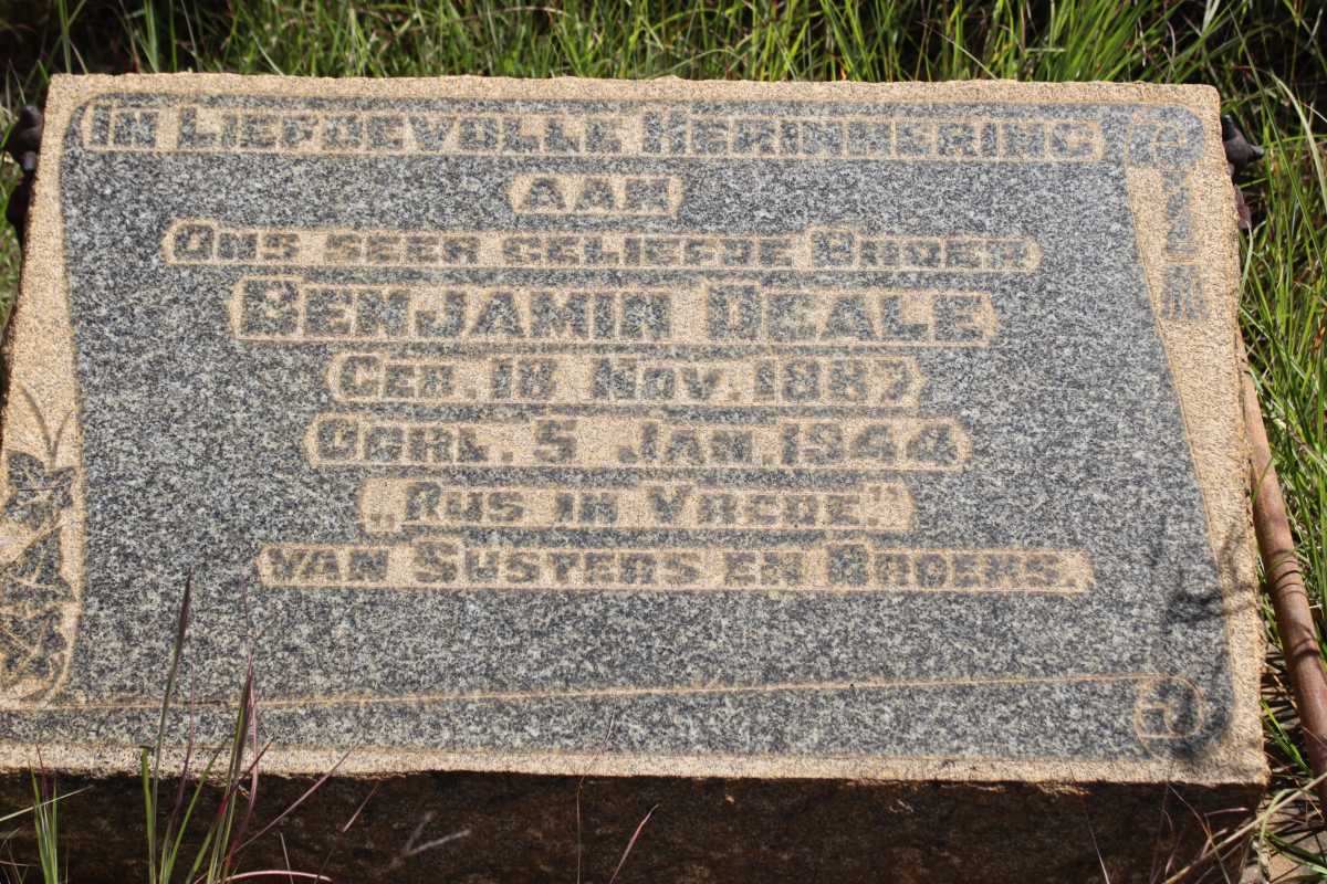 DEALE Benjamin 1887-1944