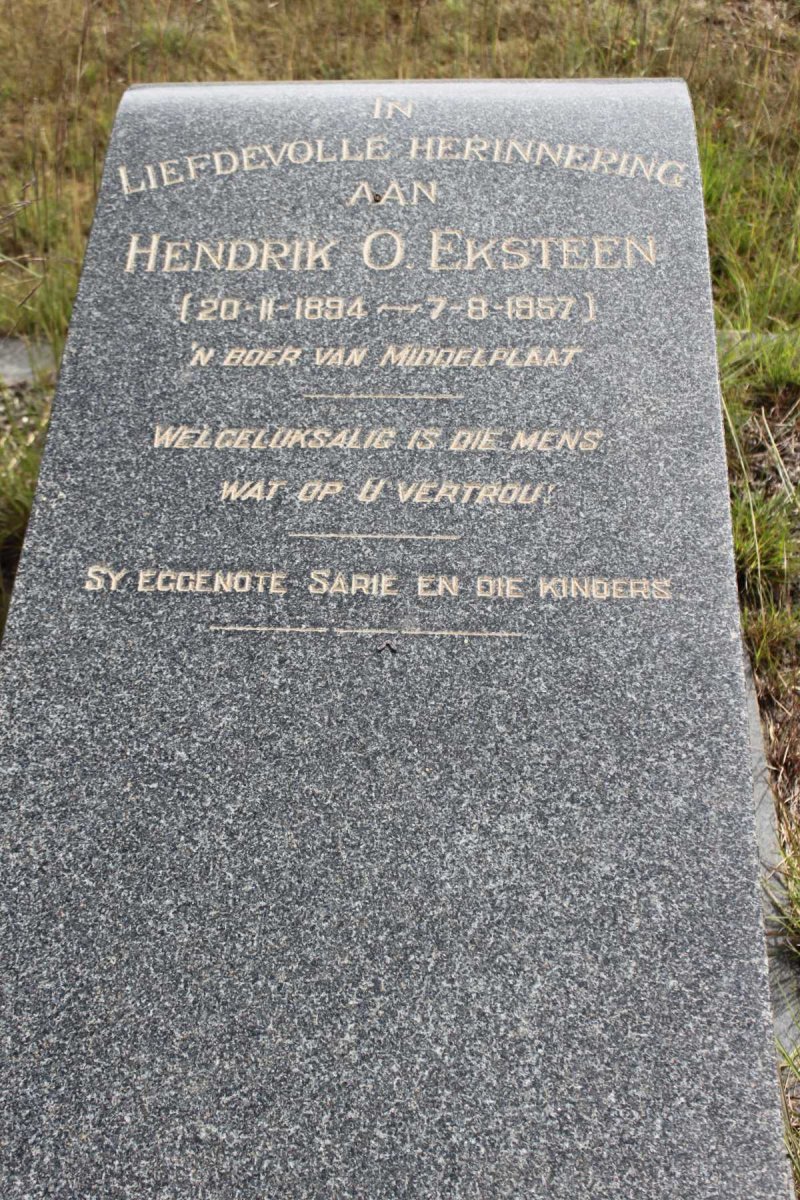 EKSTEEN Hendrik O. 1894-1957