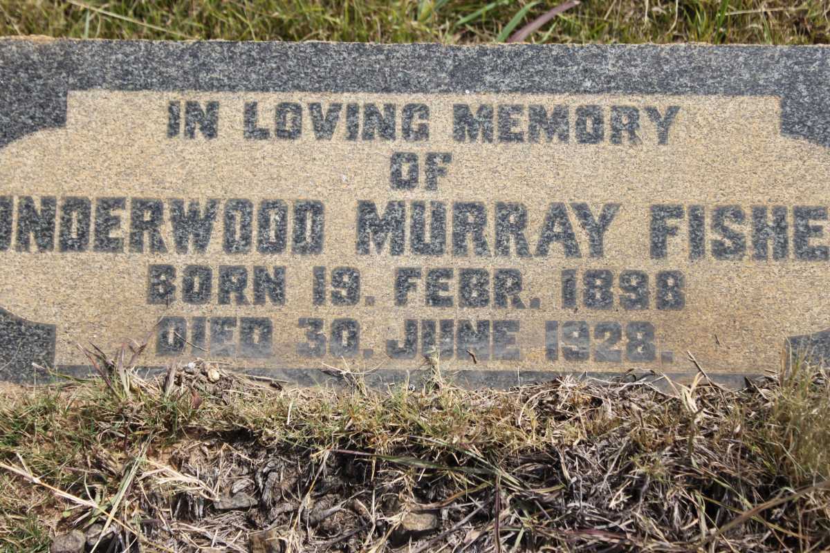 FISHE Underwood Murray 1898-1928