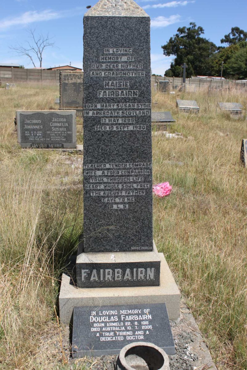 FAIRBAIRN Mary Susan nee SYDIE 1895-1980
