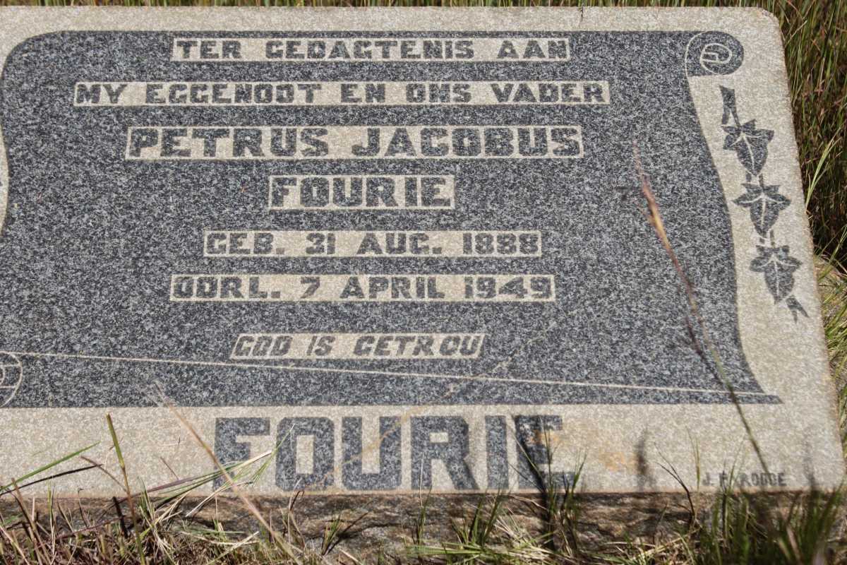 FOURIE Petrus Jacobus 1888-1949