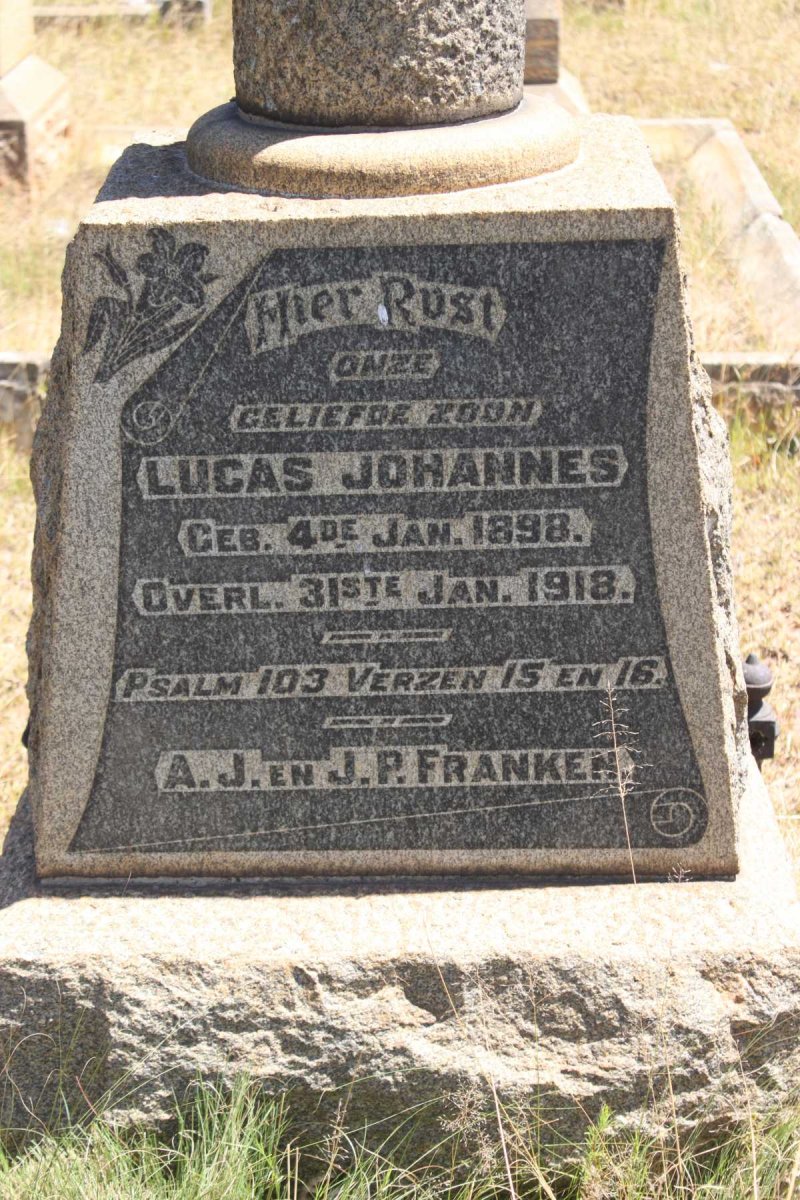 FRANKEN Lucas Johannes 1898-1918
