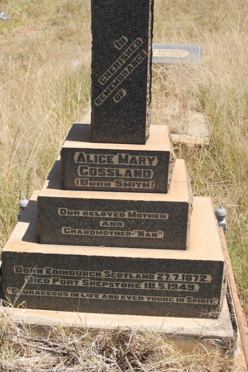 GOSSLAND Alice Mary nee SMITH 1872-1949
