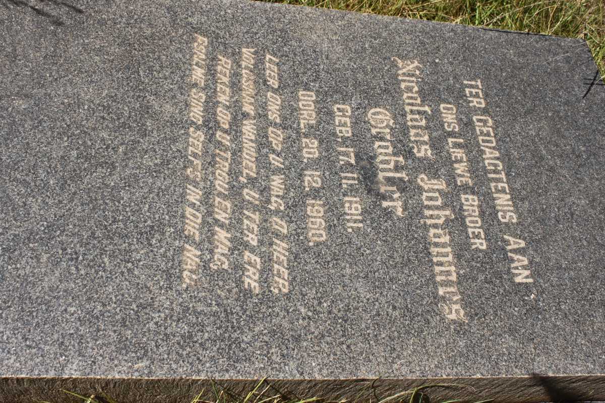 GROBLER Nicolaas Johannes 1911-1960