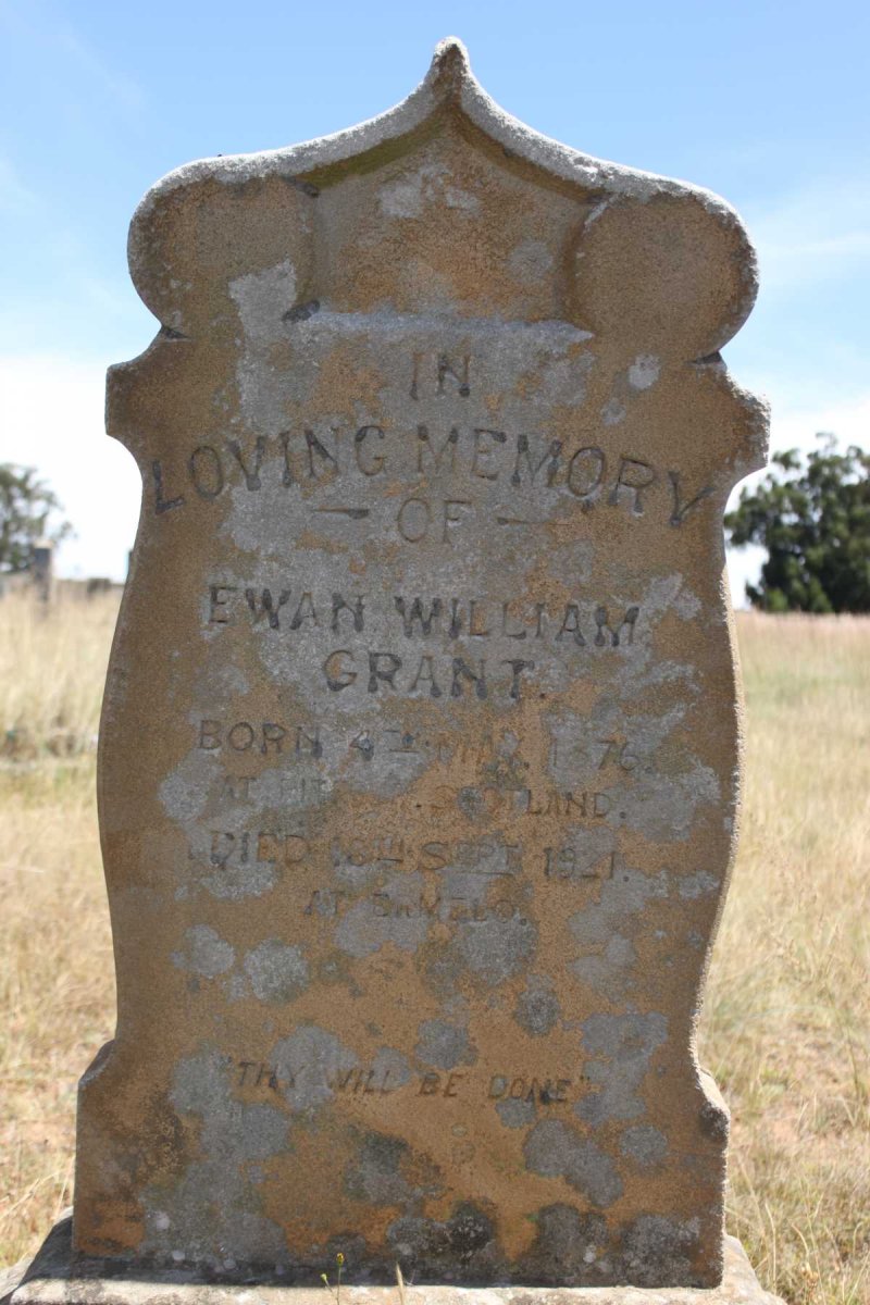 GRANT Ewan William 1876-1921