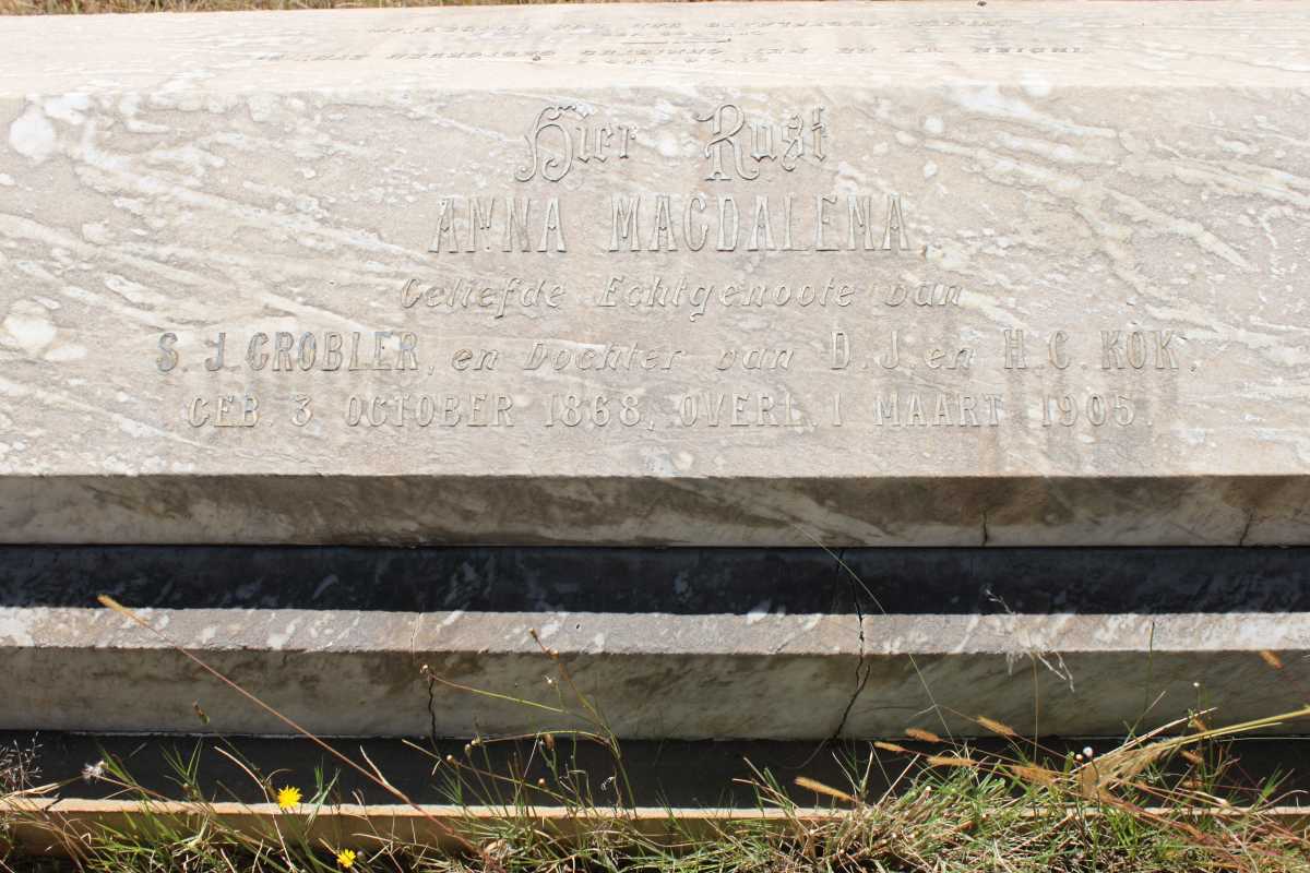 GROBLER Anna Magdalena geb KOK 1868-1905