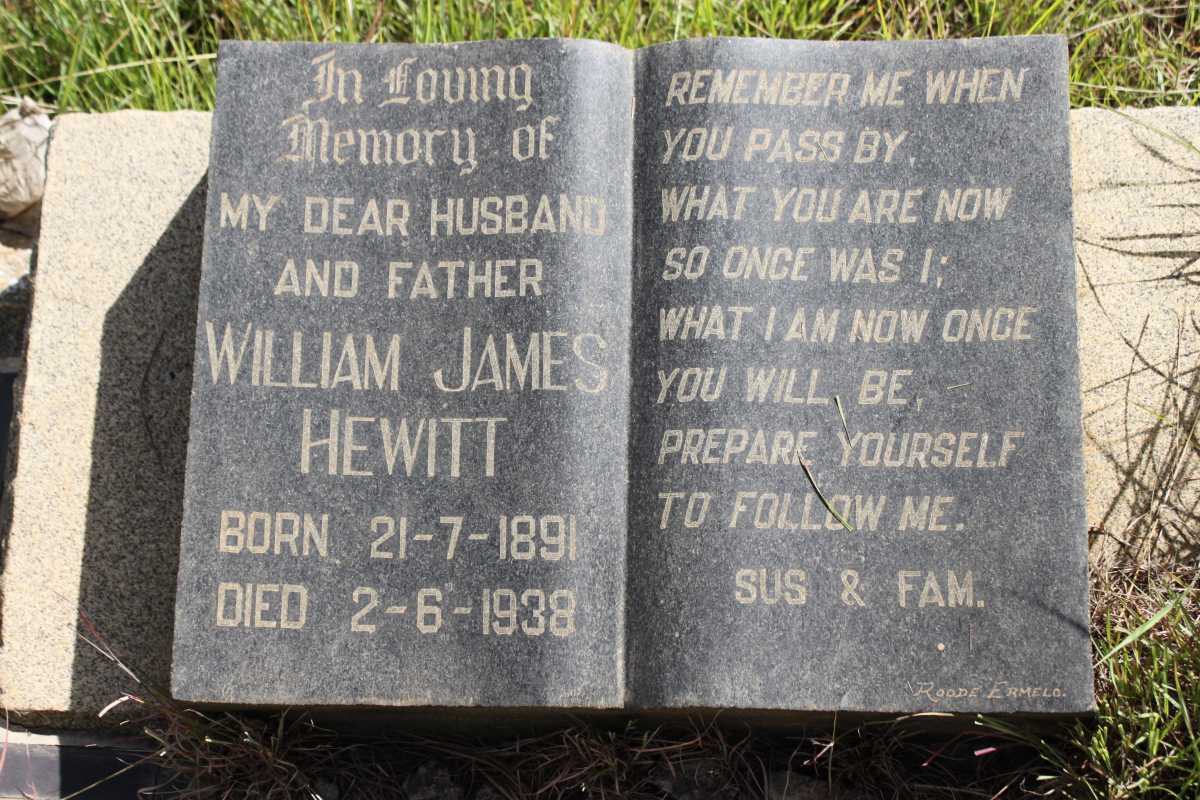 HEWITT William James 1891-1938