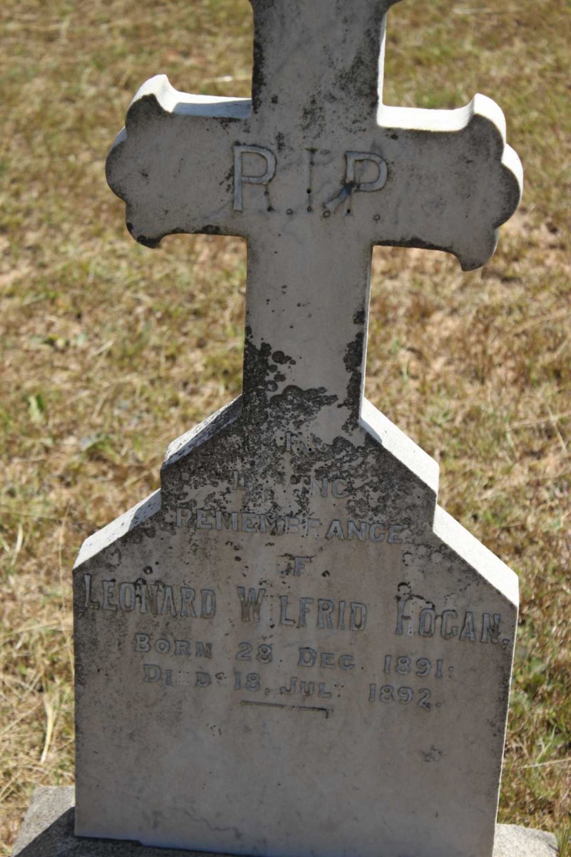 HOGAN Leonard Wilfrid 1891-1892