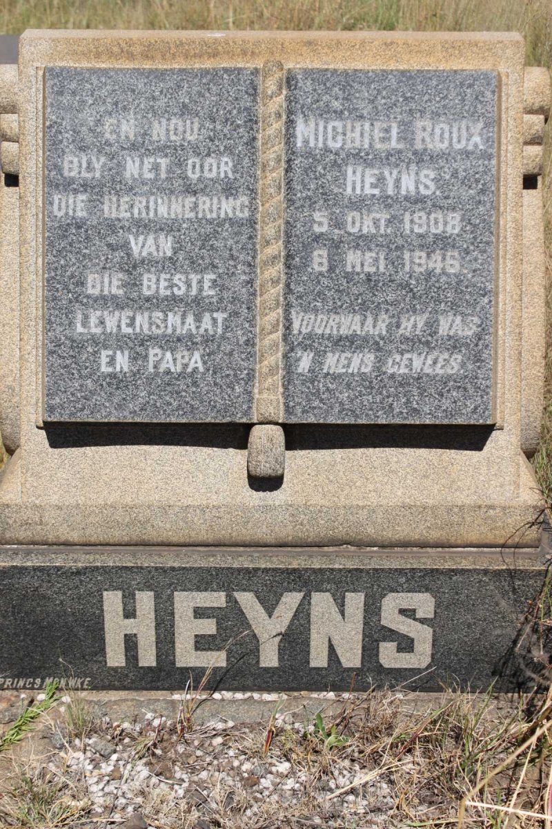 HEYNS Michiel Roux 1908-1946