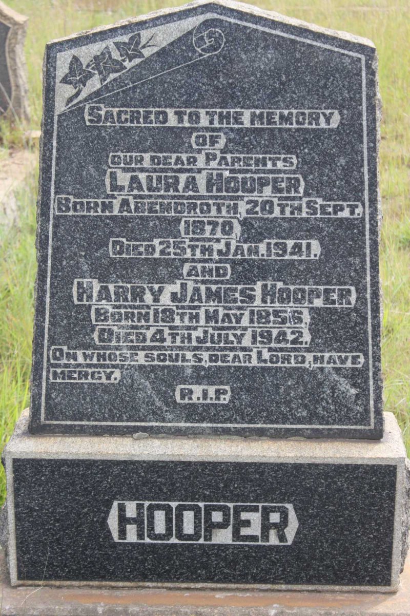 HOOPER Harry James 1856-1942 &amp; Laura 1870-1941