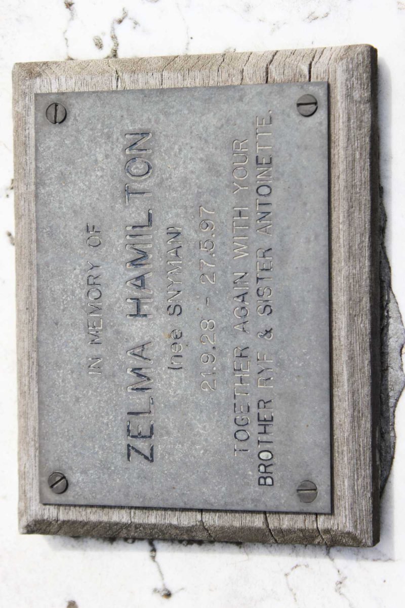 HAMILTON Zelma nee SNYMAN 1928-1997