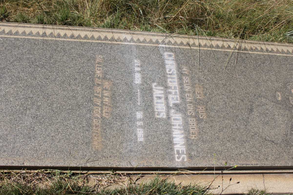JACOBS Christoffel Johannes 1929-1969