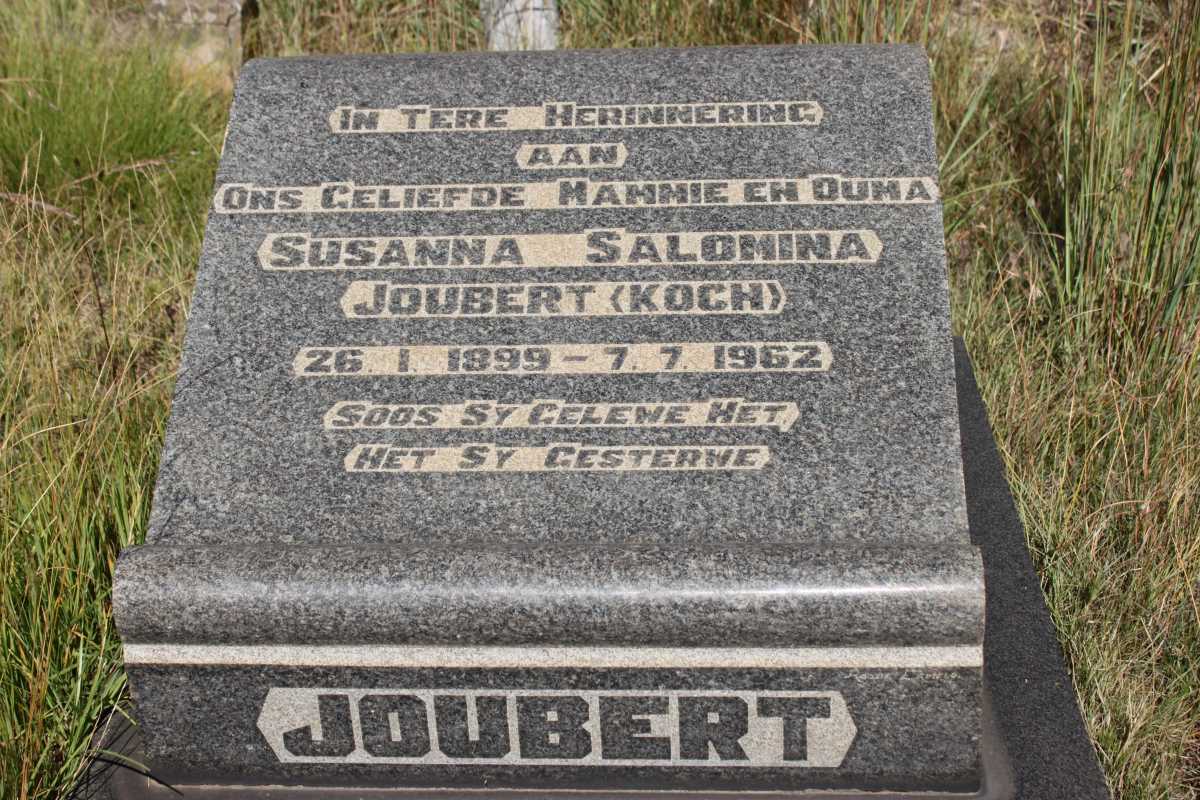 JOUBERT Susanna Salomina nee KOCH 1899-1962