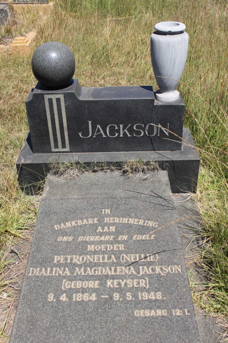JACKSON Petronella Dialina Magdalena nee KEYSER 1864-1948