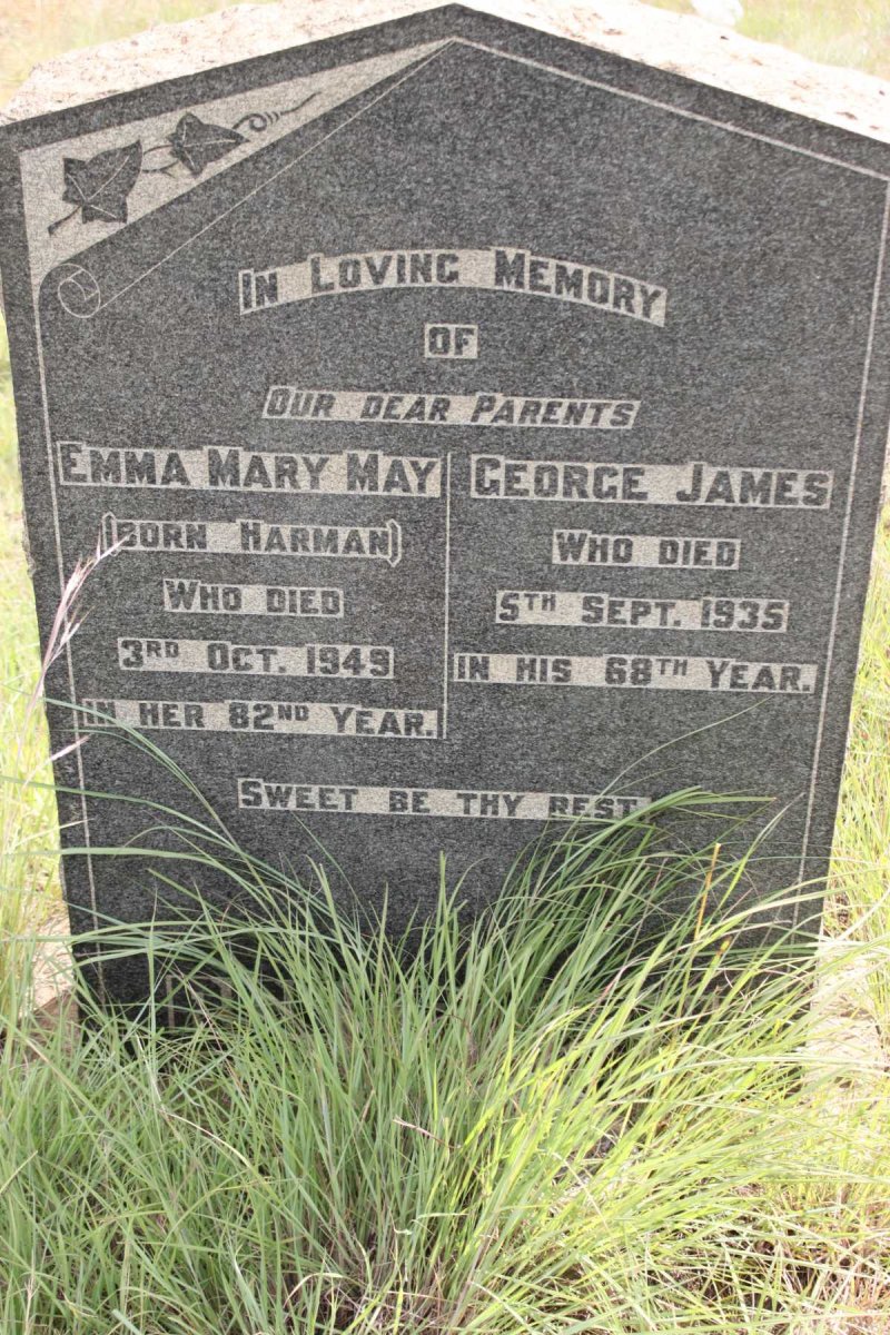 JAMES George -1935 &amp; Emma Mary May HARMAN -1949
