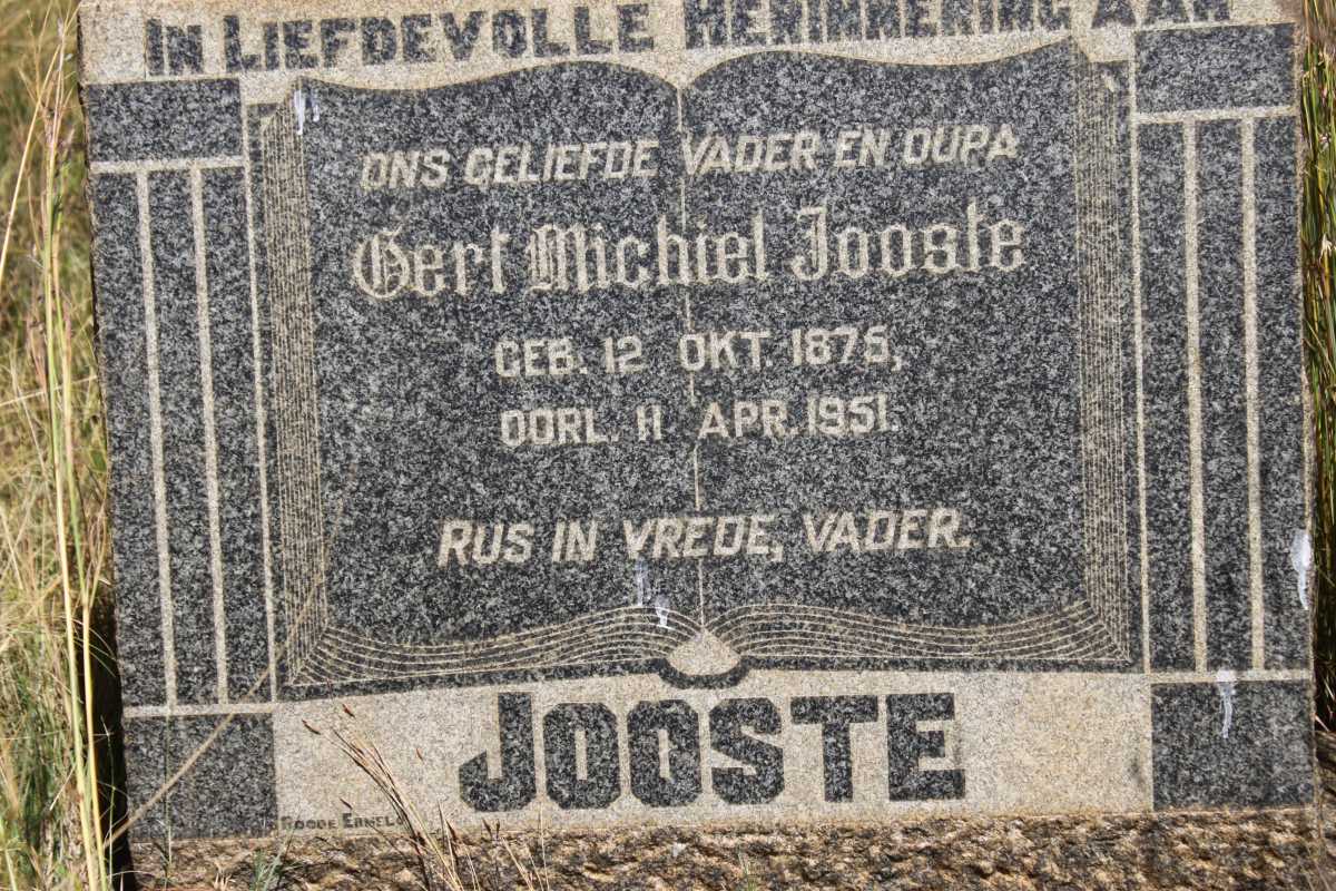 JOOSTE Gert Michiel 1875-1951