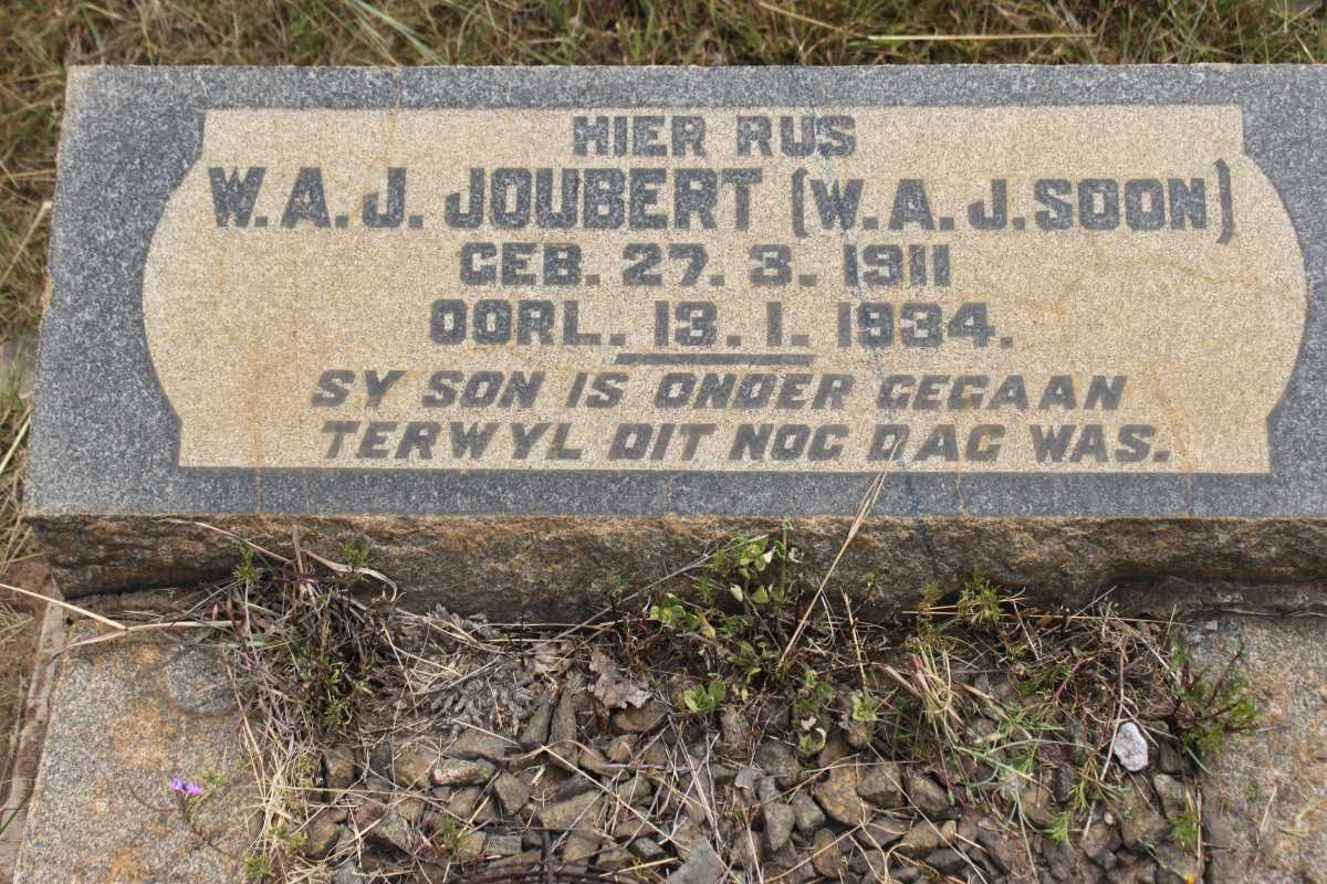 JOUBERT W.A.J. 1911-1934