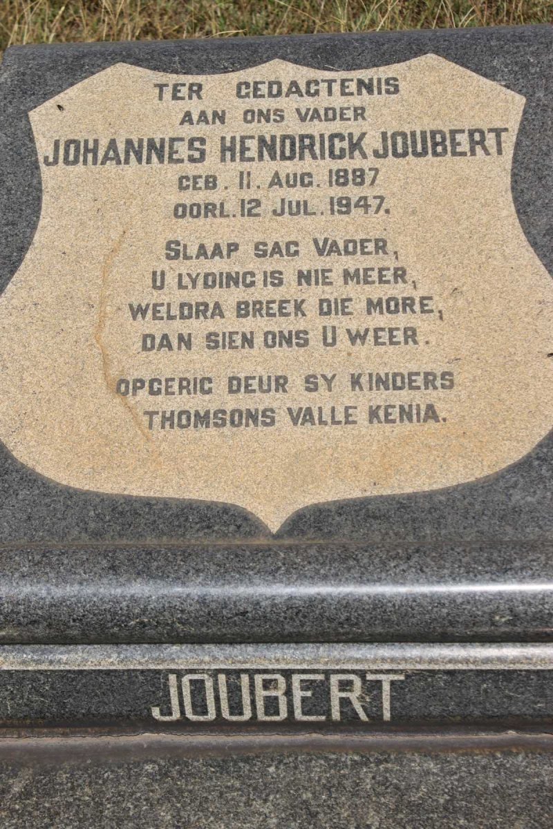 JOUBERT Johannes Hendrik 1887-1947