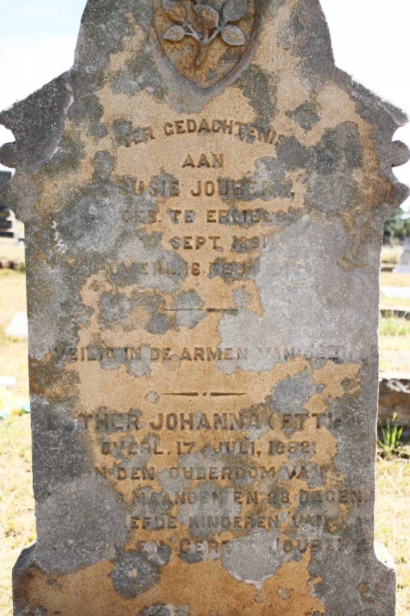 JOUBERT Susie  -1891 :: JOUBERT Esther Johanna  -1882