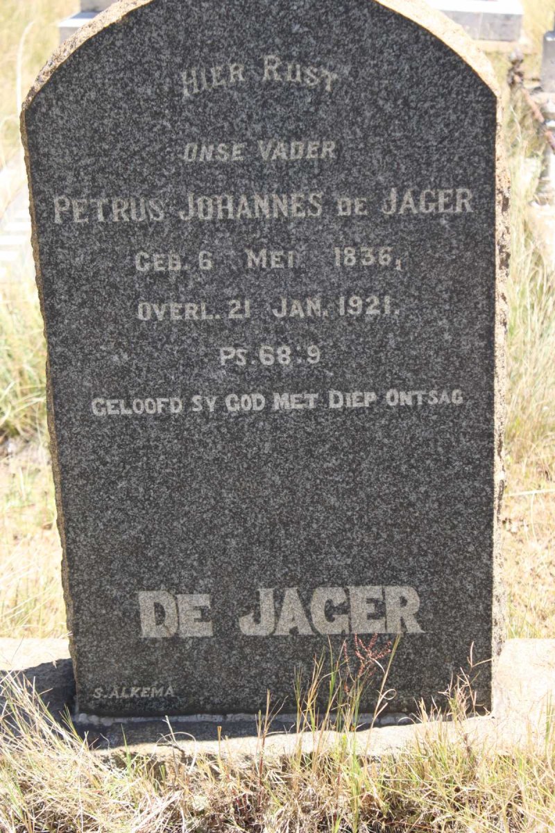 JAGER Petrus Johannes, de 1836-1921
