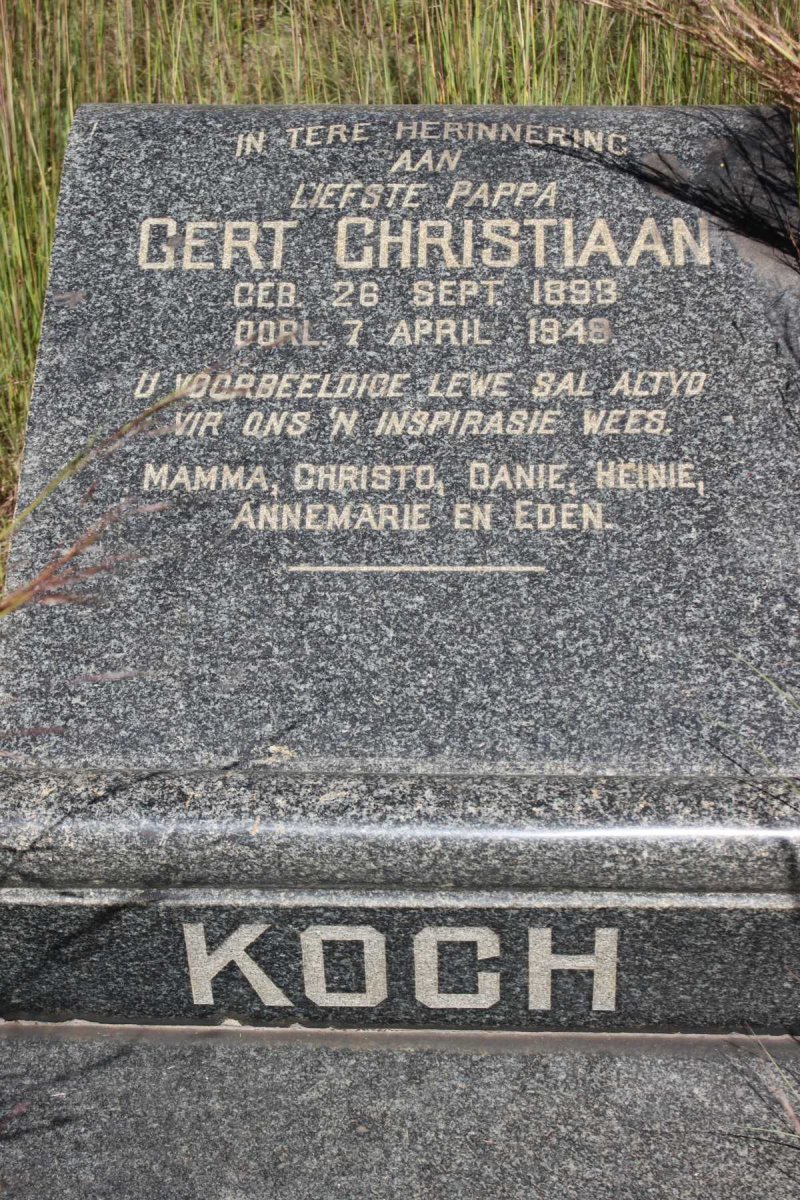 KOCH Gert Christiaan 1893-1948