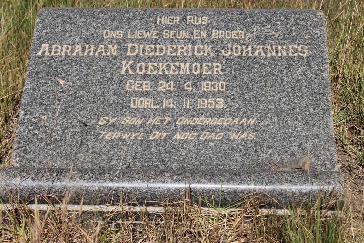 KOEKEMOER Abraham Diederick Johannes 1930-1953