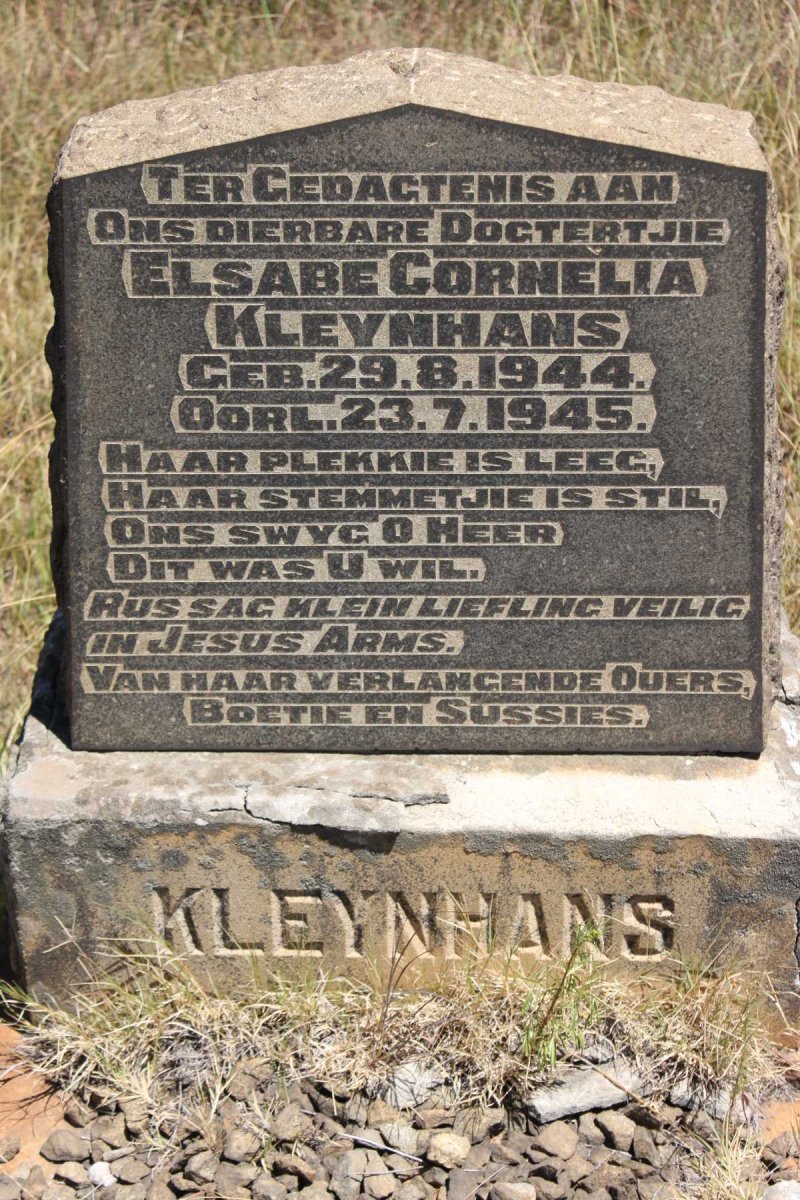 KLEYNHANS Elsabe Cornelia 1944-1945