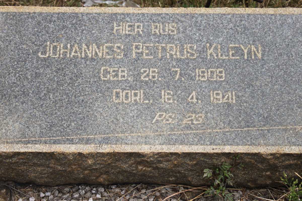 KLEYN Johannes Petrus 1909-1941