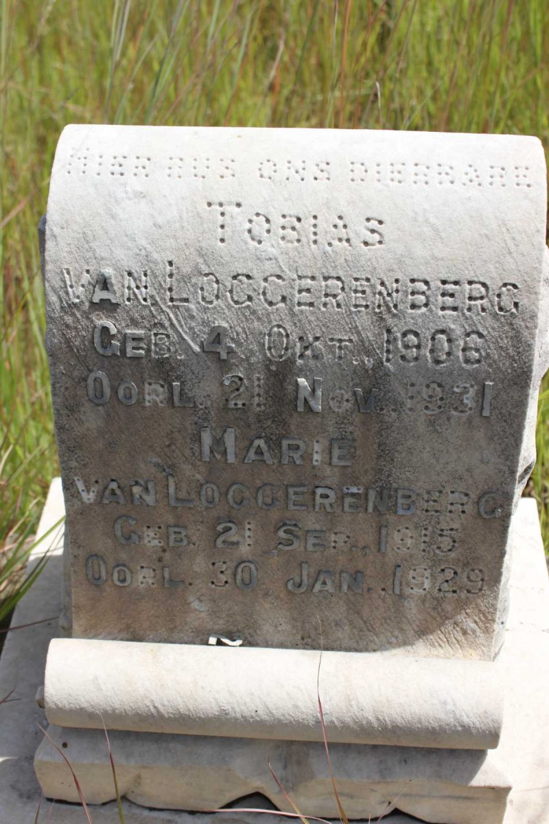 LOGGERENBERG Tobias, van 1906-1931:: LOGGERENBERG Marie, van 1915-1929
