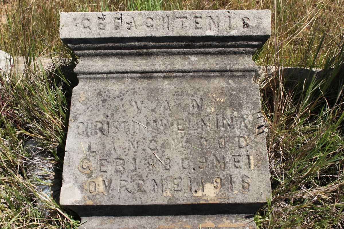 LANGWOOD Christina Welmina 1880-1915