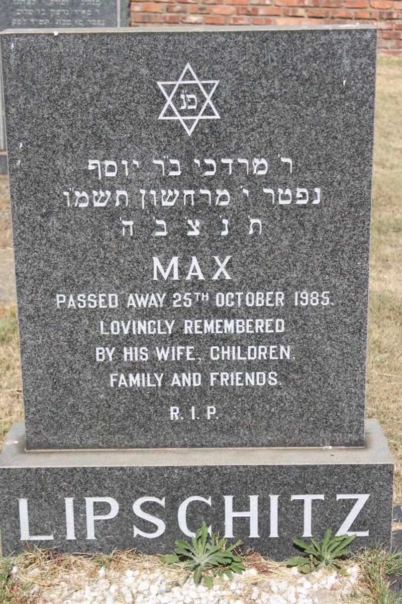 LIPSCHITZ Max  -1985