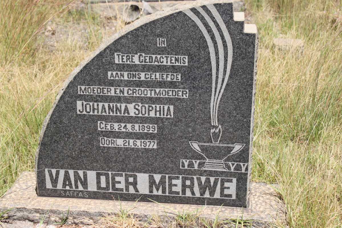MERWE Johanna Sophia, van der 1899-1977