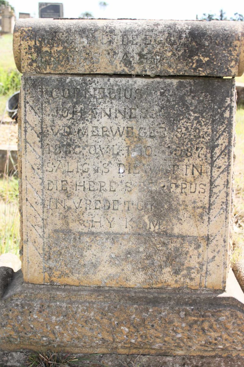 MERWE Cornelius Johannes, v.d. 1880-1937