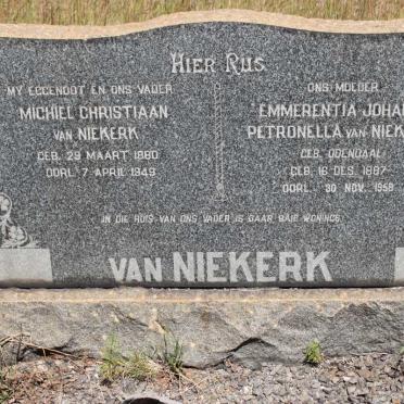 NIEKERK Michiel Christiaan, van 1880-1949 &amp; Emmerentia Johanna Petronella ODENDAAL 1887-1958