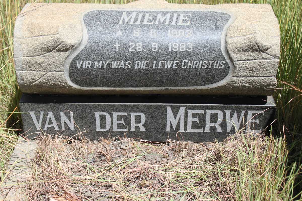 MERWE Miemie, van der 1903-1983