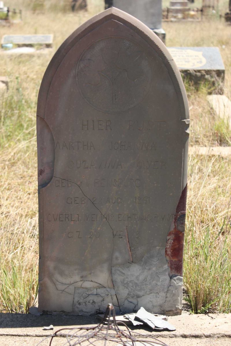 MYER Martha Johanna Suzanna nee van RENSBURG 1881-